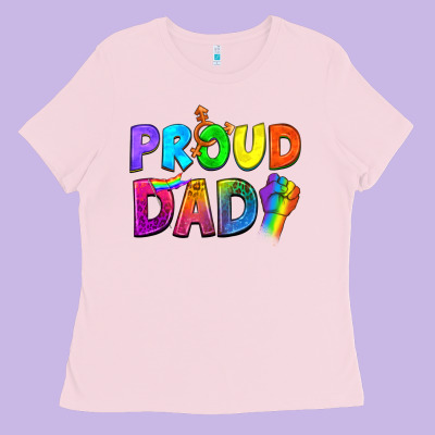 Proud Dad Ladies Tee Designed By Nancycooperartshop