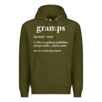 Army Green Grandpa Gift for Gramps, Fathers Day Birthday Gift Idea Premium Hoodie - trangStudio