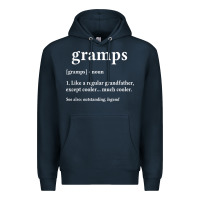 Navy Grandpa Gift for Gramps, Fathers Day Birthday Gift Idea Premium Hoodie - trangStudio