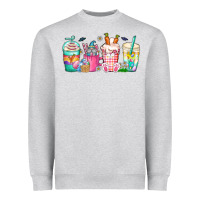 Heather Grey easter day coffee gnome Heavyweight Sweatshirt - CowhideDigitalArt
