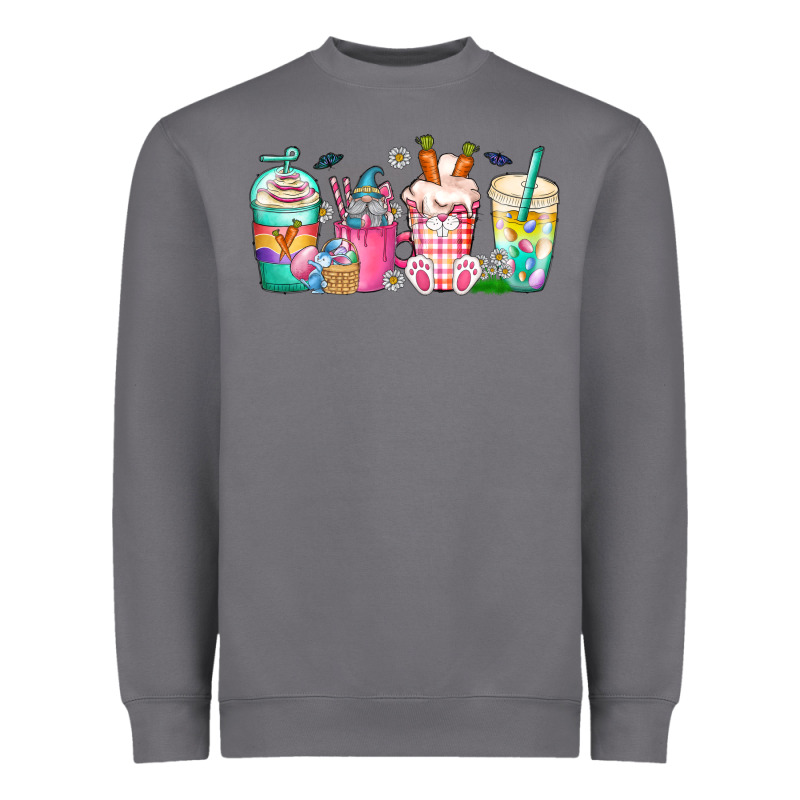 Easter Day Coffee Gnome Heavyweight Sweatshirt by CowhideDigitalArt | Teevron