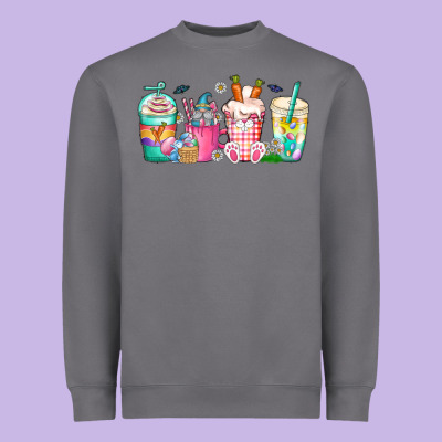 Easter Day Coffee Gnome Heavyweight Sweatshirt Designed By Cowhidedigitalart