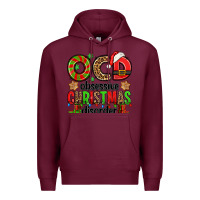 Burgundy ocd obsessive christmas disorder Premium Hoodie - Jasminsmagicworld