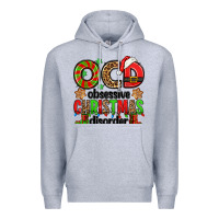 Heather Grey ocd obsessive christmas disorder Premium Hoodie - Jasminsmagicworld