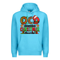 Ocean Blue ocd obsessive christmas disorder Premium Hoodie - Jasminsmagicworld