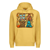 Antique Gold Fall Autumn Leopard Nana Premium Hoodie - LillyAllenDesigns