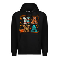Black Fall Autumn Leopard Nana Premium Hoodie - LillyAllenDesigns