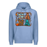 Colony Blue Fall Autumn Leopard Nana Premium Hoodie - LillyAllenDesigns