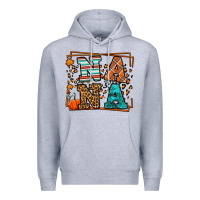 Heather Grey Fall Autumn Leopard Nana Premium Hoodie - LillyAllenDesigns