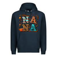 Navy Fall Autumn Leopard Nana Premium Hoodie - LillyAllenDesigns