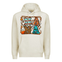 Oatmeal Heather Fall Autumn Leopard Nana Premium Hoodie - LillyAllenDesigns