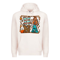 Pale Pink Fall Autumn Leopard Nana Premium Hoodie - LillyAllenDesigns