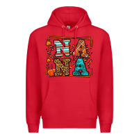 Red Fall Autumn Leopard Nana Premium Hoodie - LillyAllenDesigns