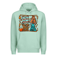 Seafoam Fall Autumn Leopard Nana Premium Hoodie - LillyAllenDesigns