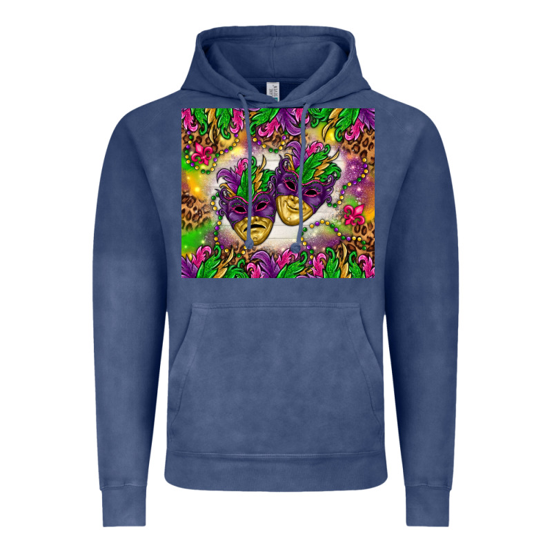 Mardi Gras Masks Tumbler Vintage Hoodie by HowdyJamesFarm | Teevron