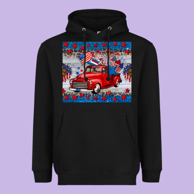 American Truck 4th Of July Tumbler Heavyweight Hoodie Designed By Barkaloodesign