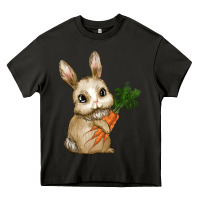 Asphalt eastrt bunny carrot Heavy Core Tee - RanaPortraitStore