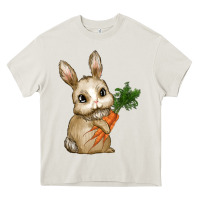Cream eastrt bunny carrot Heavy Core Tee - RanaPortraitStore