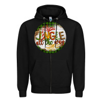 Black Christmas Jingle Zipper Hoodie - Artiststas