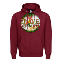 Burgundy Christmas Jingle Zipper Hoodie - Artiststas