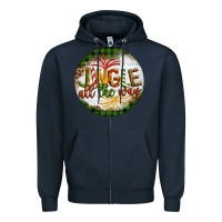 Navy Christmas Jingle Zipper Hoodie - Artiststas