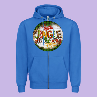 Christmas Jingle Zipper Hoodie Designed By Artiststas