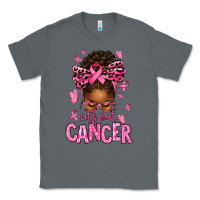 Charcoal Heather lets beat cancer afro messy bun Classic Tee - texasbilliewilder