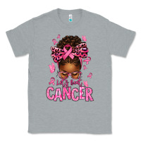 Heather Grey lets beat cancer afro messy bun Classic Tee - texasbilliewilder