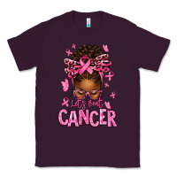 Plum lets beat cancer afro messy bun Classic Tee - texasbilliewilder