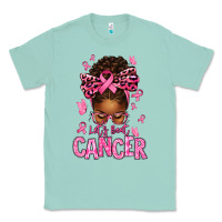 Seafoam lets beat cancer afro messy bun Classic Tee - texasbilliewilder