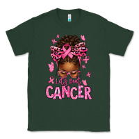 Sports Green lets beat cancer afro messy bun Classic Tee - texasbilliewilder