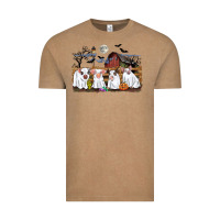 Vintage Coffee halloween pigs Vintage Tee - CowGirlArtShop