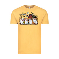 Vintage Mustard halloween pigs Vintage Tee - CowGirlArtShop