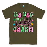 Army Green my dog is my lucky charm Classic Tee - Artiststas