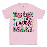 Bubblegum Pink my dog is my lucky charm Classic Tee - Artiststas