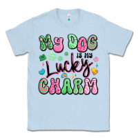 Dusty Blue my dog is my lucky charm Classic Tee - Artiststas