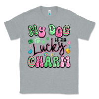 Heather Grey my dog is my lucky charm Classic Tee - Artiststas