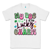 White my dog is my lucky charm Classic Tee - Artiststas