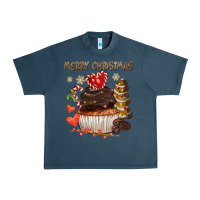 Midnight Navy merry christmas cupcake chocolate Urban Heavy Tee - CowGirlArtShop