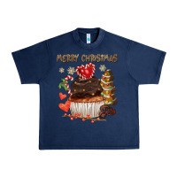 Navy merry christmas cupcake chocolate Urban Heavy Tee - CowGirlArtShop