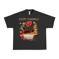 Pigment Black merry christmas cupcake chocolate Urban Heavy Tee - CowGirlArtShop