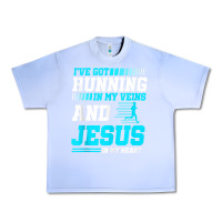 Grape Ice Christian Runner Half Marathon Running Race Jesus Gift Urban Heavy Tee - trangStudio