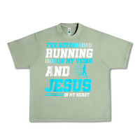 Oil Green Christian Runner Half Marathon Running Race Jesus Gift Urban Heavy Tee - trangStudio