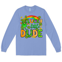 Colony Blue St. Patrick's Lucky little dude Long Sleeve Tee - OliviaCreatesArt