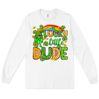 White St. Patrick's Lucky little dude Long Sleeve Tee - OliviaCreatesArt