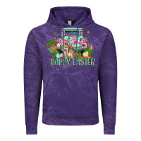 Cloud Purple Happy Easter Day Vintage Hoodie - CowGirlArtShop