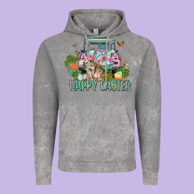 Happy Easter Day Vintage Hoodie Designed By Cowgirlartshop