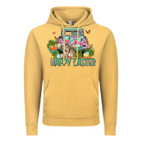 Vintage Mustard Happy Easter Day Vintage Hoodie - CowGirlArtShop