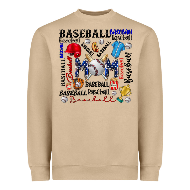 Baseball Mom Heavyweight Sweatshirt by CowhideDigitalArt | Teevron