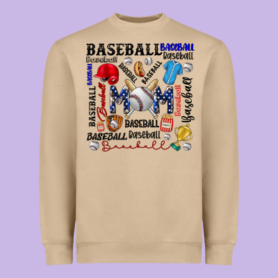Baseball Mom Heavyweight Sweatshirt Designed By Cowhidedigitalart